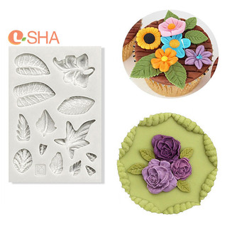 [Lsha] 1 Khuôn Làm Bánh Lá Cọ Rùa Lá Khuôn Silicon Bánh Sugarcraft Khuôn Socola Nướng Bánh Trang Trí Dụng Cụ Nhà Bếp MỚI