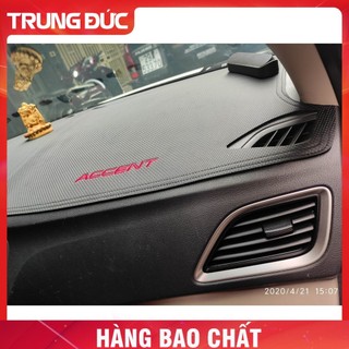Thảm taplo da cacbon chuẩn form accent đời 2018-2023