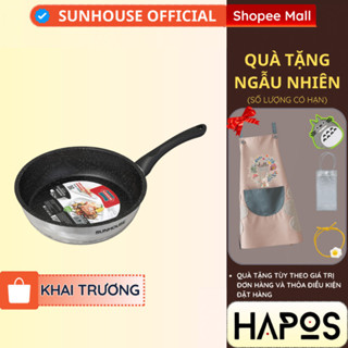 Chảo inox chống dính bếp từ 5 đáy SUNHOUSE IN16M4-IN28M4 16 20 24 26 28 CM Siêu Dày (Không kén bếp) - HAPOS SUNHOUSE