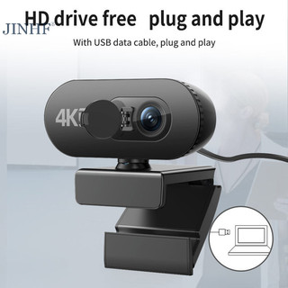 JINHF 4K Full HD Webcam Cho PC Web Camera Web Mới Web Cam Có Micro USB Tự Động Lấy Nét Stream Camera Cho Máy Tính Laptop HOT