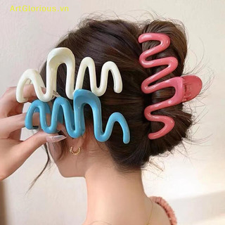 Artglorious hàn quốc acrylic nữ kẹp tóc quà tặng chữ lớn cá mập kẹp kẹo màu tóc sóng đơn giản kẹp tóc kẹp tóc quà tặng vn