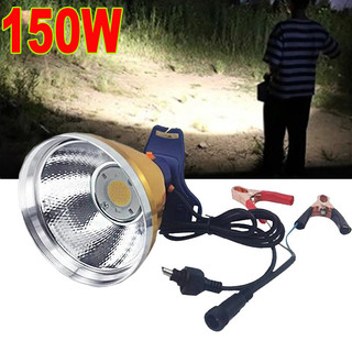 Đèn pha LED mạnh mẽ Đèn pin đội đầu COB 12V Đèn lồng chiếu sáng ngoài trời di động