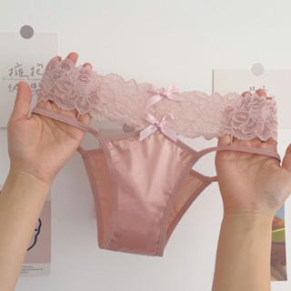 Tình Cảm Mơ Hồ ~ Quần Lót Sexy Satin Kiểu Pháp Quần Sịp Nữ Ren Mỏng