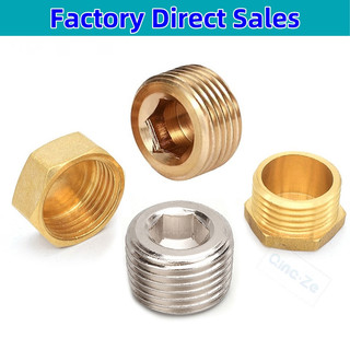 Hàng sẵn có Đồng 1 / 8 "1 / 4" 3 / 8 "1 / 2" 3 / 4 "Nam Sợi Đồng Ống Lục Giác Đầu Nắp Cắm Lắp Khớp Nối Bộ Chuyển Đổi Ổ Cắm Lục Giác
