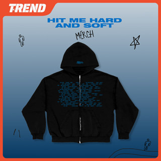 Billie Eilish Zip Up Áo Hoodie Hit Me Áo nỉ cứng và mềm dành cho nam và nữ Plus Size Vintage In chữ Áo khoác dáng rộng hàng đầu