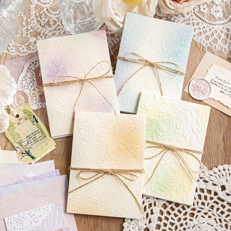Mr. Paper 23 vé/túi Tài liệu giấy Hoa tinh tế Phong cách văn nghệ Sự đơn giản dần dần Tài liệu nền Khung ảnh DIY Quà tặng bao bì Trang trí tài liệu giấy