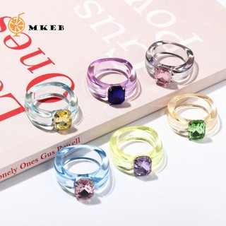 MKEB đeo tay Hợp thời trang Màu thạch không đều mát mẻ Acrylic Nữ Trang sức thời trang