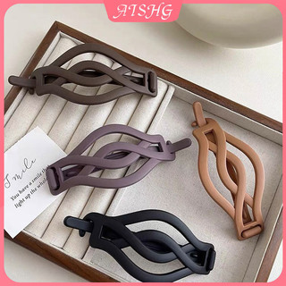 AISHG Kẹp tóc xoắn Acrylic màu trơn AISHG Phụ kiện tóc thời trang đơn giản dành cho nữ