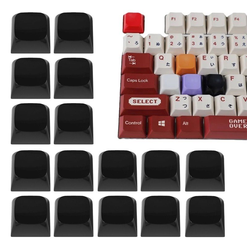 R * 20 Chiếc Ngọc Thạch Gốm Sứ Cảm Thấy Keycap Không Khắc Trống Keycap XDA Profile Chiều Cao 1U Keyc