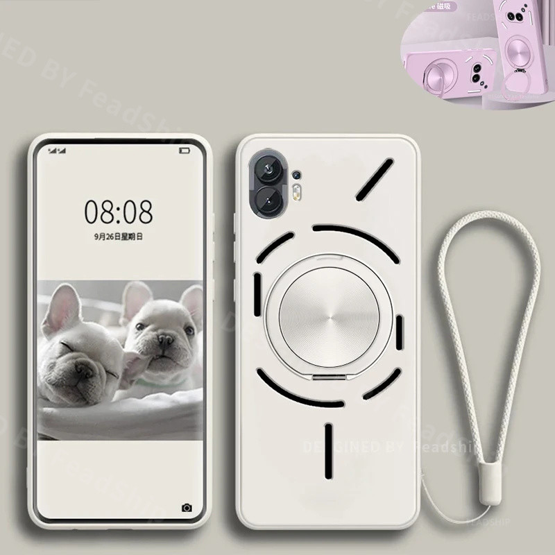 Ốp điện thoại từ tính cho Nothing Phone 2 1, ốp silicon cho Nothing Phone 2A, vỏ mềm có giá đỡ