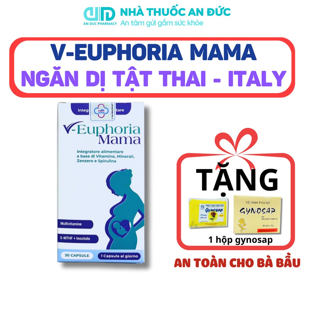 V Euphoria Mama Vitamin Tổng Hợp, 5-MTHF, Bổ Bầu, Vitamin Bầu Tổng Hợp, Ngăn Ngừa Dị Tật Thai Nhi 5M