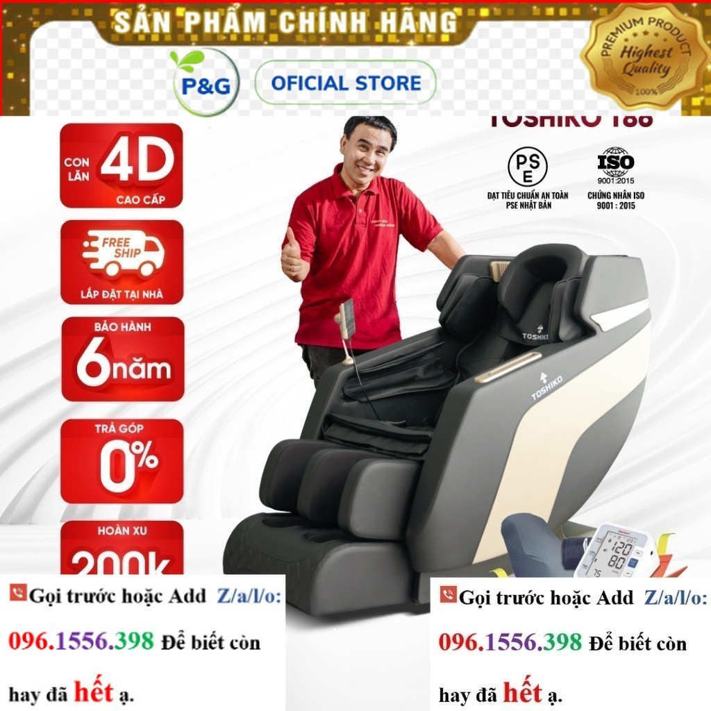 KM Ghế massage trị liệu toàn thân Toshiko T86 đa chức năng sale