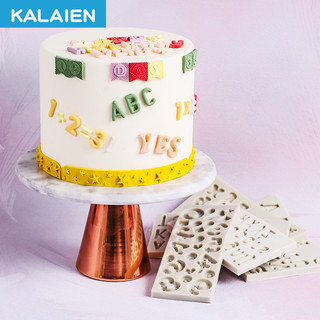 Kalaien Số Silicon Fondant Khuôn Chữ Khuôn Dụng Cụ Làm Kẹo Bảng Chữ Cái Khuôn Trang Trí Bánh Happy Brithday Silicone Chữ Biểu Tượng Khuôn Trang Trí Bánh Nhà Bếp Nướng Bánh Quá