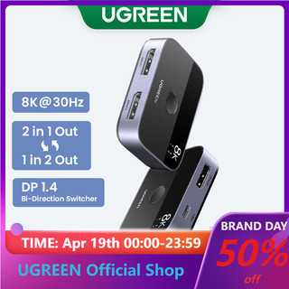 Ugreen Bộ Chuyển Đổi Chia Cổng 8k 30hz dp1.4 2 Trong 1 Cho tv Máy Tính