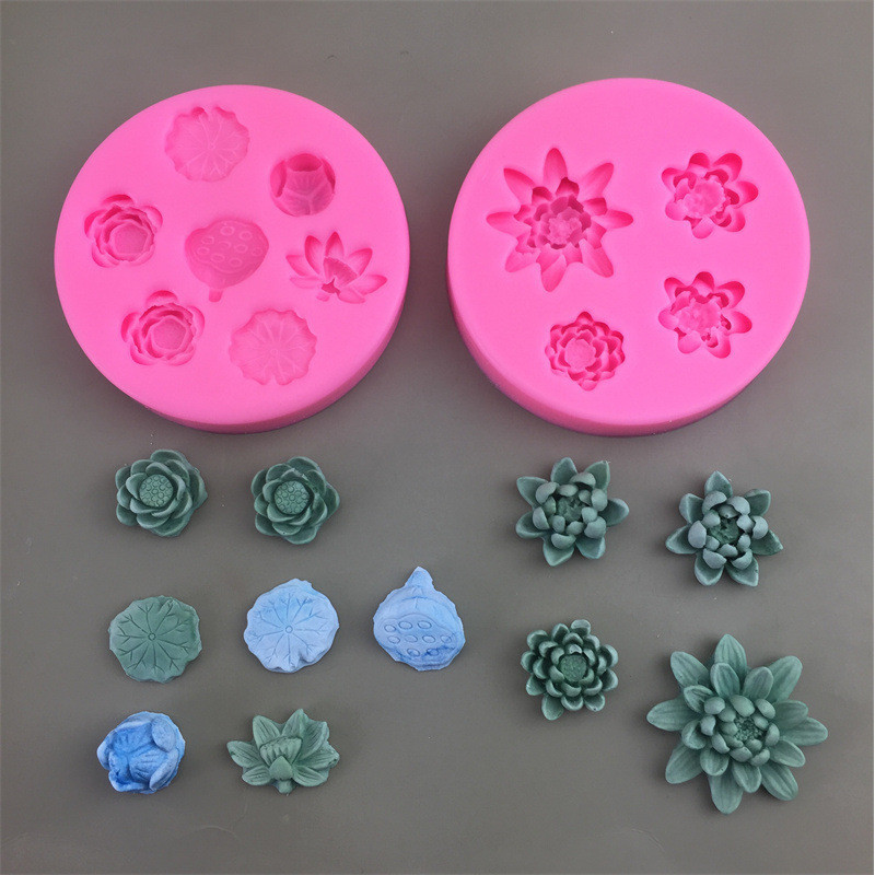 SG - Khuôn silicon 3d hoa sen nhỏ