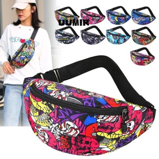 Túi thắt lưng, Ví in họa tiết hoa, Túi ngực Nylon dung tích lớn chống thấm nước