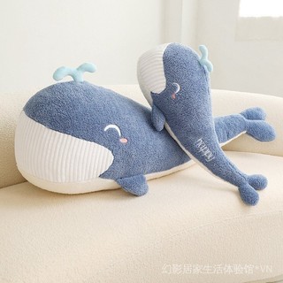 Cartoon Whale Plush Pillow Healing Girls Whale Sleeping Pillow Children's Ragdoll Activity Doll Wholesale DPNN