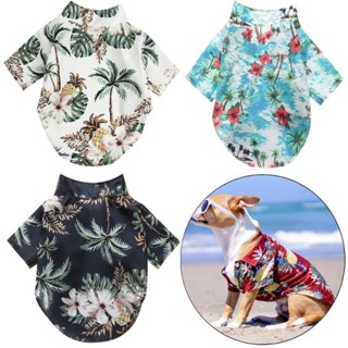 【DoDo (8 màu) Áo thun chó phong cách bãi biển Hawaii mỏng thoáng khí Quần áo cho chó mùa hè cho chó nhỏ Puppy Pet Cat Vest Chihuahua Yorkies Poodle
