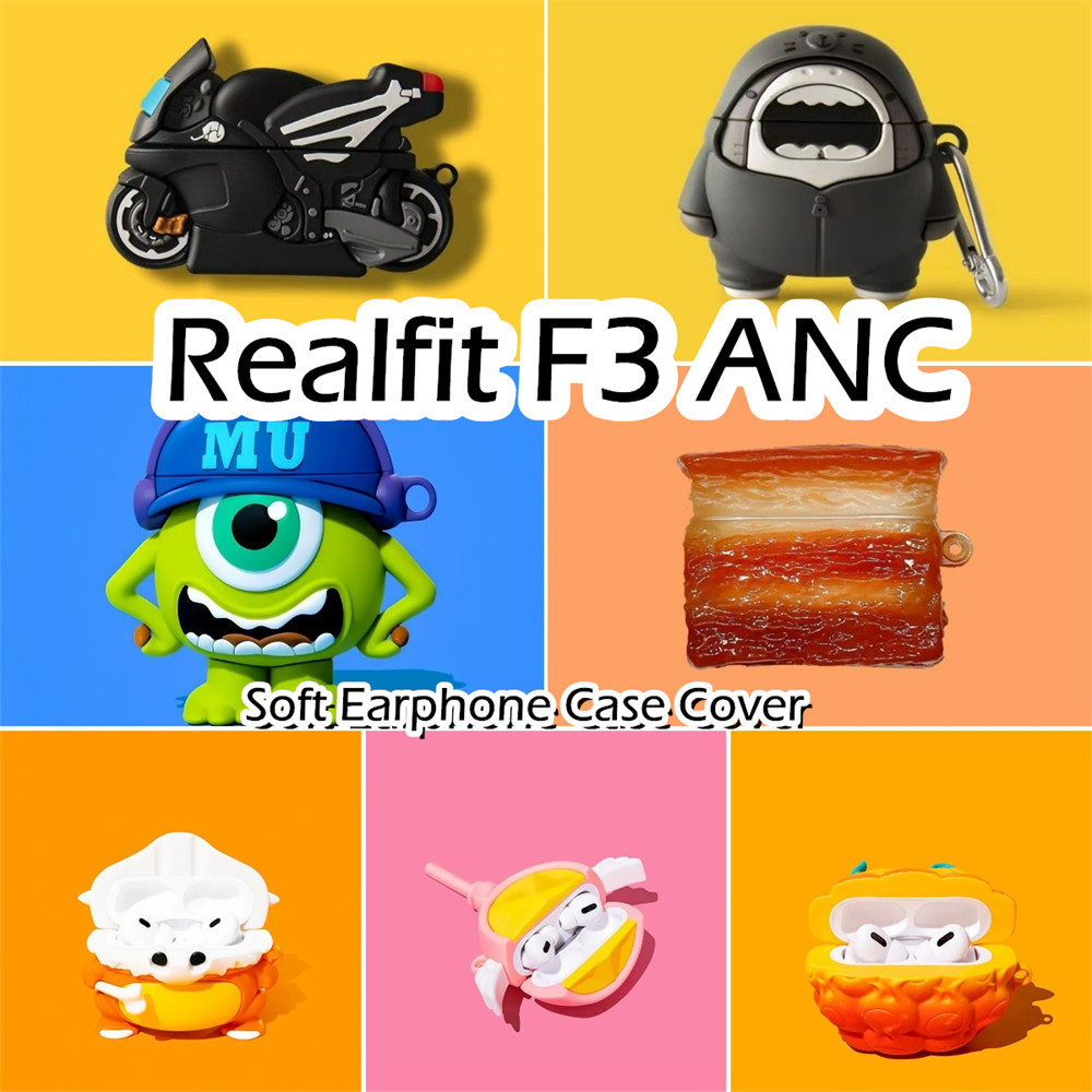Dành Cho Realfit F3 ANC Ốp Lưng Hoạt Hình Hợp Thời Trang Silicon Mềm Vỏ Tai Nghe Vỏ NO.3
