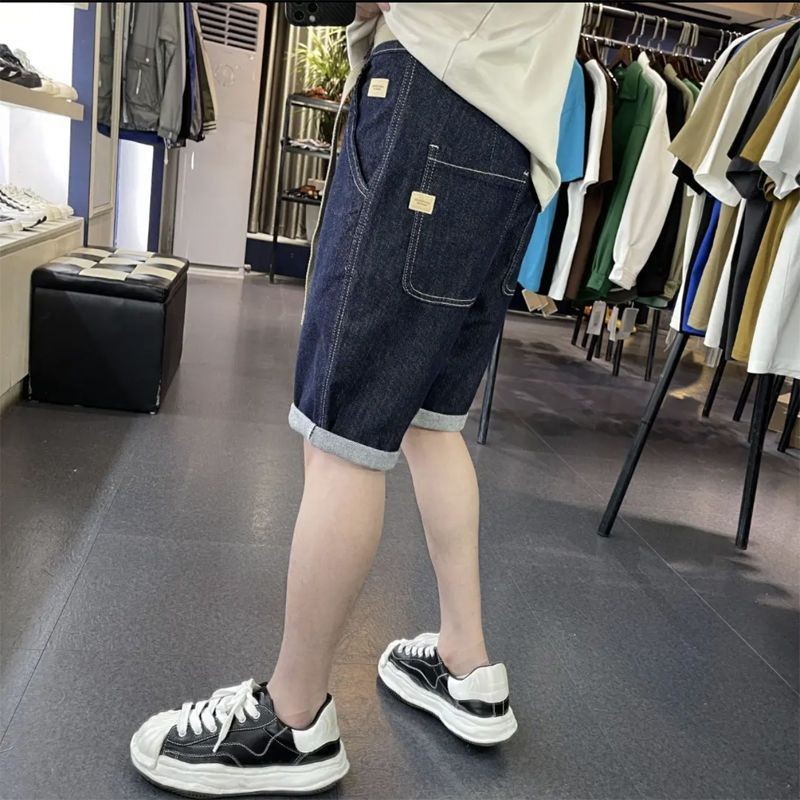 Quần Short Ngắn Nam Quần Short Denim Mỏng Quần Crop Nam Rời Tất Cả Trận Đấu Co Giãn Thẳng Harem Quần Short Nam Mỏng Quần Short Denim Quần Crop Nam Quần Rời Tất Cả Trận Đấu Co Giãn Thẳng Harem Quần Short