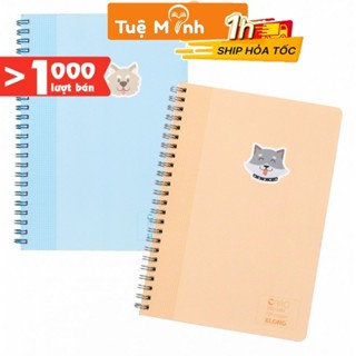  Sổ lò xo kép Caro ô vuông 120 trang  A5 Klong Ms 535 bìa Pastel giấy 100gsm dày dặn vở Klong bìa cute 
