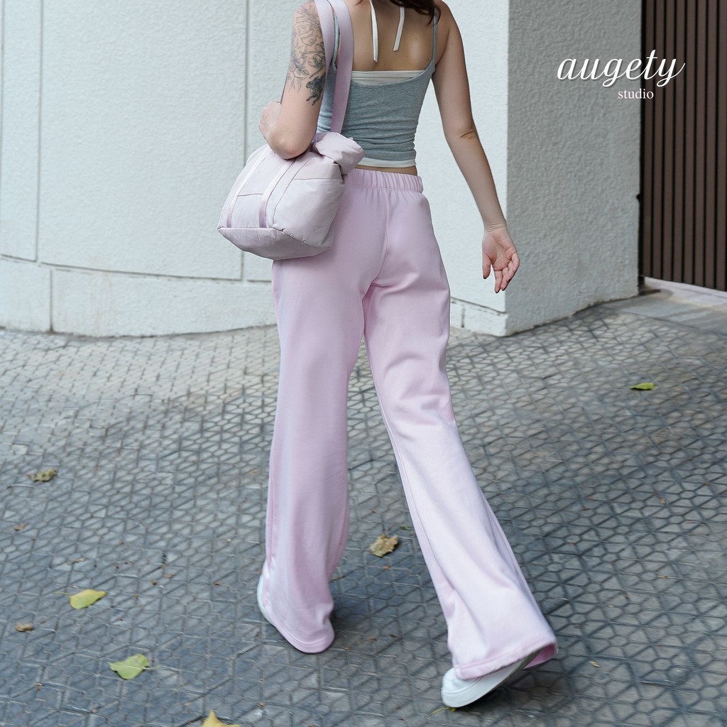 Quần Dài Nỉ Ống Loe Form Rộng Cạp Trễ Augety Studio, HAZEL Sweatpants | BigBuy360 - bigbuy360.vn