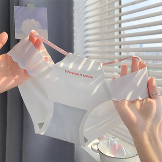 Rỗng Gợi Cảm Ice Silk Trắng Quần Lót Nữ Siêu Mỏng Phong Cách Nữ Tính Eo Thấp