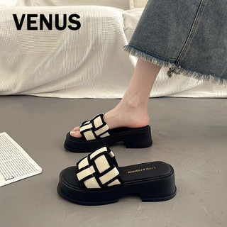 YANFENG dép xỏ ngón Thời Trang Đơn Giản Cho Nữ dép bánh mì Đế chống sốc Độc đáo Mềm mại Đa màu sắc B20H175 20Z240516