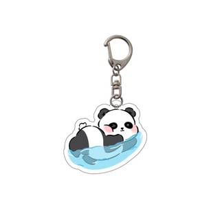 Móc khoá nhựa mica acrylic gấu trúc panda series 4 siêu cute đáng iu