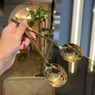 Kam thìa nhà bếp vuông lớn bằng thép không gỉ đế phẳng súp cơm cho món tráng miệng kem phục vụ thìa bộ đồ ăn vn