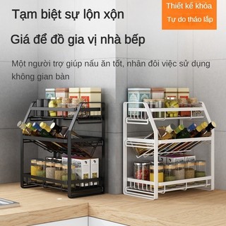 Giá đựng gia vị Kệ đựng chai gia vị Nhà bếp 3 tầng, Giá đựng gia vị Tiết kiệm không gian