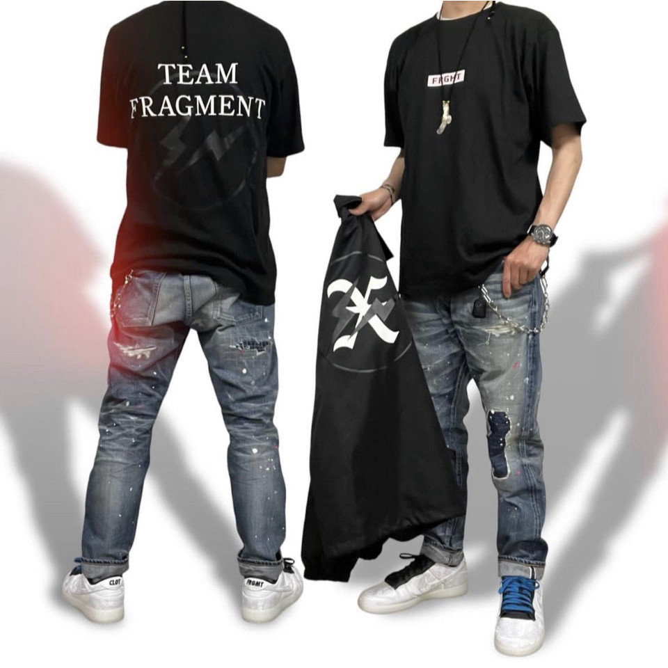 Bán nhóm mảnh thư sét in hình áo thun ngắn tay frgmt diễn đàn thành viên nhóm áo thun thoáng khí đa 