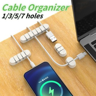 Bộ sắp xếp dây cáp - dành cho tai nghe bàn phím chuột - Kẹp quản lý cuộn dây cáp USB - Giá đỡ cáp quản lý Tidy để bàn - Silicon, Tự dính, Đa kiểu