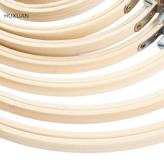 Huxuan Tre Thêu Khung Nhẫn DIY Thêu Paing Cross Kit Tròn Khung Tre Dụng Cụ May Trang Trí Nhà Cửa RFT