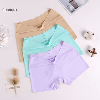 Guouqna Quần Lót Nữ Liền Mạch Nữ Boyshorts Boxer Cotton Đáy Cao Cấp Tangas Nữ Quần An Toàn Mỏng Đồ Lót M-XL BASL