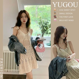 Milyfashion Phong Cách Pháp Sling Phong Cách Phương Tây Ngọt Ngào Giảm Tuổi Cảm Giác Cao Cấp Thoáng Mát Phong Cách Niche Nhỏ Tính Khí Váy Rỗng