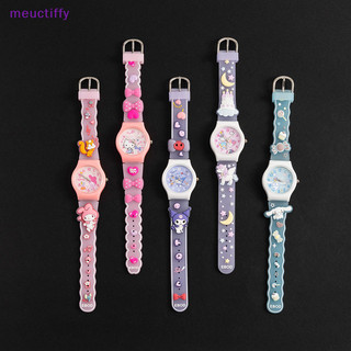 Meuctiffy Kawaii 3D Họa Tiết Đồng Hồ Đeo Tay Dễ Thương Hello Kitty Cinnamoroll Dây Đồng Hồ Hoạt Hình Anime Chống Thấm Nước Đồng Hồ Cho Trẻ Em Quà Tặng VM
