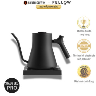 Ấm rót nước điện fellow stagg pro ekg 0.9l | đun sôi tức thời | màu matte black