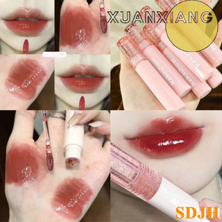 Xuanxiangcappuvini son môi gấu đỏ, son môi gấu bong bóng, son môi gấu xanh, bóng đàn hồi màu hồng, mịn màng