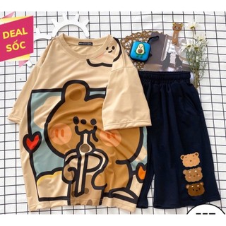 Sét bộ áo nam nữ quần kẻ Unisex Full Form to, rộng rãi, thoải mái, NHIỀU MẪU HOT, đồ bộ hoạt hình Freesize DVGIT