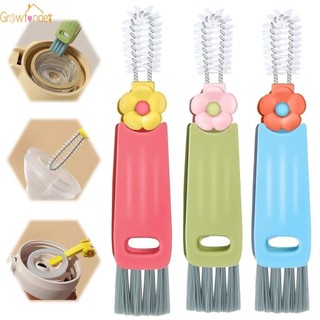 Dễ Thương Cốc Làm Sạch Bàn Chải Đa Năng 3 Trong 1 Khoảng Cách Bàn Chải Hộ Gia Đình Lông Mềm Chai Sữa Bàn Chải Phụ Kiện Nhà Bếp