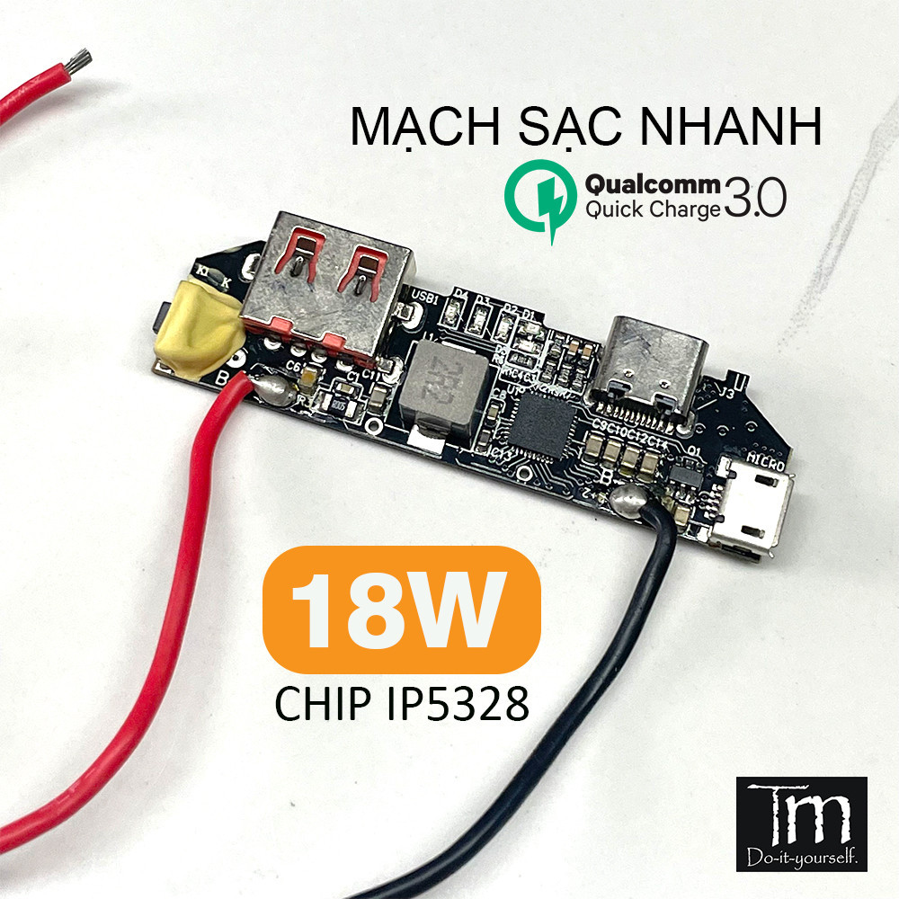 Mạch Sạc Nhanh QC3.0 PD3.0 18W