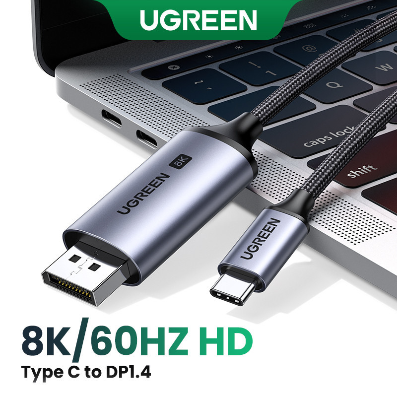 Cáp Type-C to Displayport Ugreen 8K60Hz Cáp Usb C sang DP Nylon màn hình Laptop