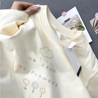 SALMO Áo phông 3158 nữ Màu kem hàn quốc mùa hè đẹp Áo cute girl cotton outerity local brand Y1412