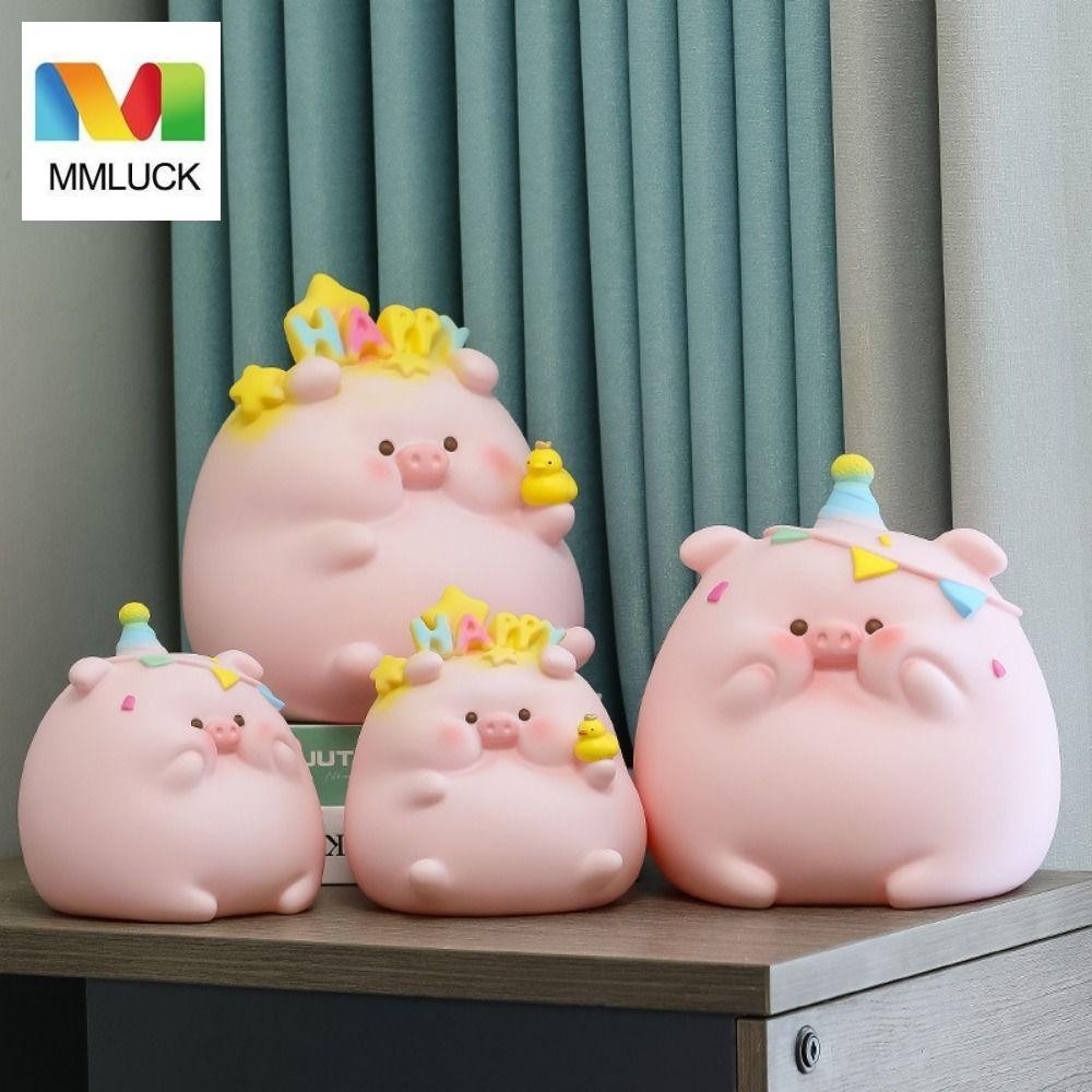 Bình tiết kiệm MMLUCK, Ngân hàng tiền xu heo đất chống thấm nước Vinyl, Mô hình phòng ngủ lợn sáng tạo Hộp đựng tiền an toàn dung tích lớn Trẻ em / Trẻ em