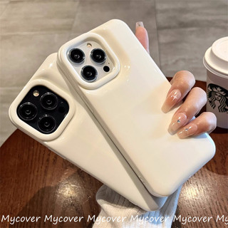 Sữa Trắng Kem Bóng Mũm mĩm Ốp lưng iPhone 11 15 12 13 14 Pro Max X Xr Xs 8 7 6 Plus SE 2020 Bảo Vệ Cá Tính Mặt Sau Chống Sốc Bánh Mì Trọn Gói Vỏ