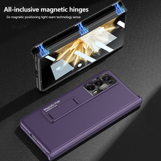 Ốp Điện Thoại Toàn Diện Siêu Mỏng Cho Honor Magic V2 Có Bản Lề Da Bảo Vệ Vỏ Chống Sốc