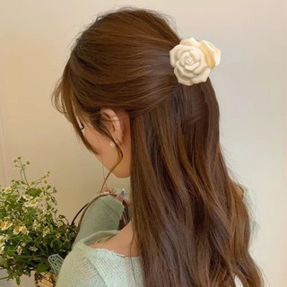 Kẹp tóc hoa hồng ba chiều LAGU kẹp càng cua hình hoa hồng 3Dmàu thạch phong cách retro trang nhã