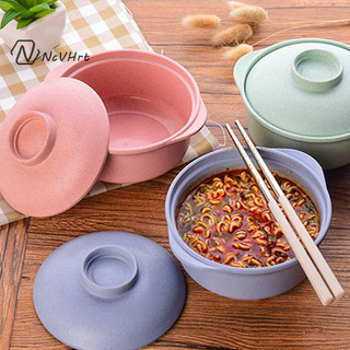 Bát Mì Ăn Liền NcVHrt Có Nắp Súp Bát Cơm Nóng Sinh Viên Hộp Đựng Thực Phẩm Khỏe Mạnh Bộ Đồ Ăn Bát Bộ Đồ Ăn / Mới /