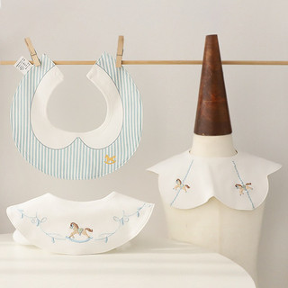 3 Bé Boutique Yếm Dễ Thương Thêu Hoạt Hình Cung Điện Yếm Chống Thấm Nước Phụ Kiện Sơ Sinh 0-2 Tuổi